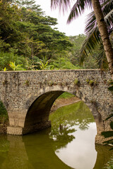 Stone arch bridge over the river