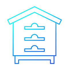 Hive, bee house linear icon