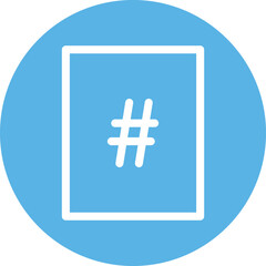 Hashtag Sign Vector Icon
