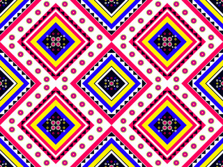 seamless pattern, graphic design ethnic pattern, sarong fabric seamless pattern, Background, rug, wallpaper, clothing, wrap, batik, Vector embroidery pattern