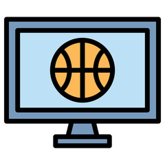 monitor with basketball