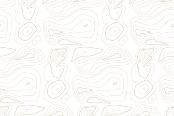 Abstract topographic map. Vector seamless background.  Wavy graphic wallpaper. 