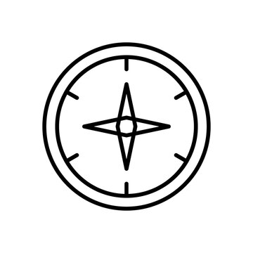 Compass Rose Icon Vector Template