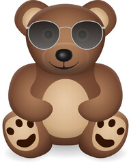 Teddy bear with sunglasses