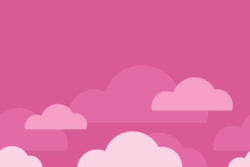 Pink sky and clouds pattern, sky wallpaper banner