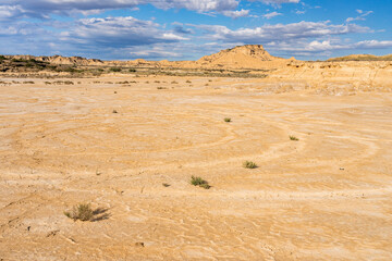 Desert area of Las Bardenas Reales in Navarra, Spain