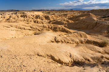Desert area of Las Bardenas Reales in Navarra, Spain