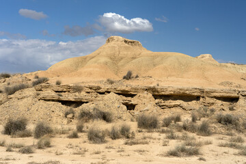 Desert area of Las Bardenas Reales in Navarra, Spain