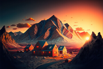 Mountain 4K Wallpaper, Landscape, Sunset
