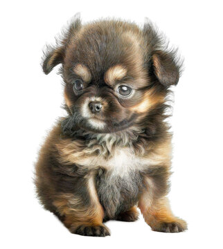 cute adorable puppy isolated on transparant background
