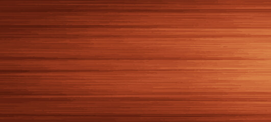 Red wood texture. Linear timber pattern, horizontal banner. Brown dark wood background. Line structure wood plate. Natural parquet plank design. Timber oak flooring tile. Vector teak tree shape