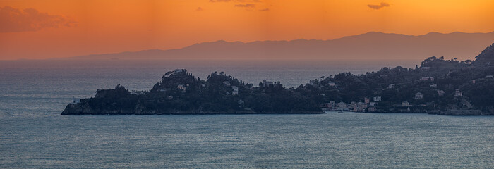 Portofino at the sunset  
