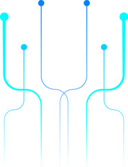 High Technology Geometric Vector Design Element