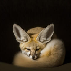 Fototapeta premium portrait of a fennec fox