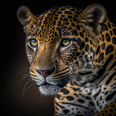 Naklejka na ściany i meble close up portrait of a jaguar