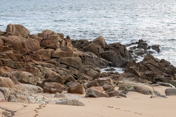 la coruña beach in the north of spain on the atlantic coast
