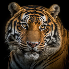 portrait of a majestic siberian tiger
