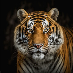 Fototapeta premium portrait of a majestic siberian tiger
