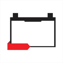 Black and Red Frame Vector Illustration