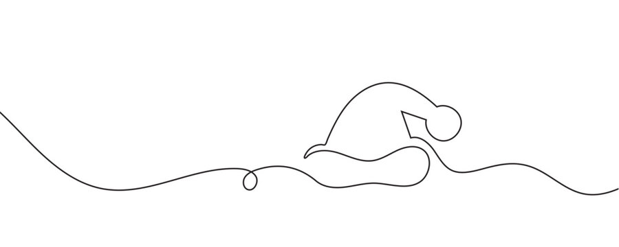 recommend clip art: Christmas hat one line drawing. Vector illustration