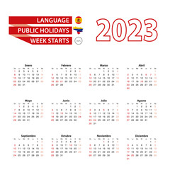 Calendar 2023 in Spanish language with public holidays the country of Venezuela in year 2023.