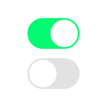 Toggle button icon vector in flat style