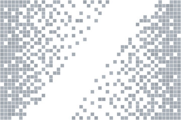 Gray and white pixel background.  Abstract vector Illustration. Modern technology design.