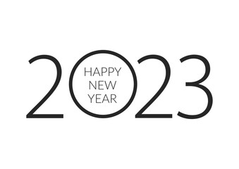 Happy New Year 2023. Vector illustration	