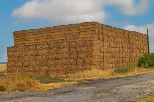 Square Hay Bale Stack