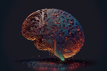 Digital illustration about brain.