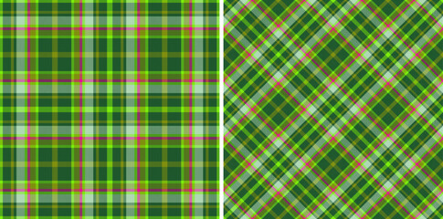 Check seamless vector. Tartan textile pattern. Fabric plaid background texture.