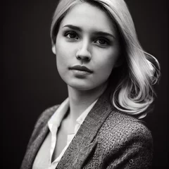 Fotobehang Portret młodej businesswoman - Generative AI © Schizarty