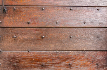 Wood texture with metellic bolts for background, wallpaper