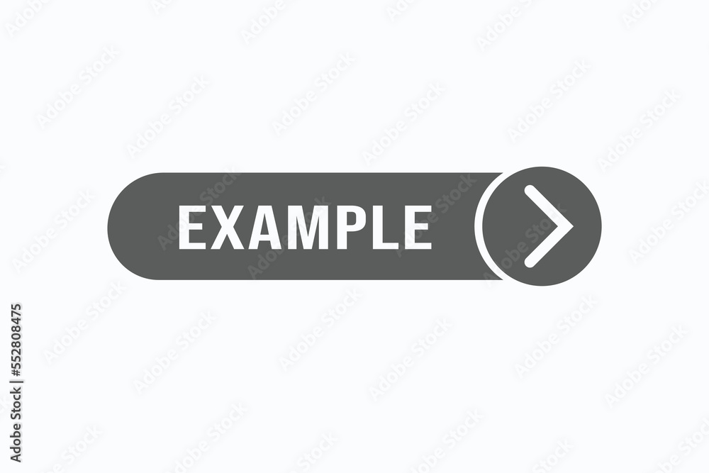 Wall mural example button vectors. sign label speech bubble example