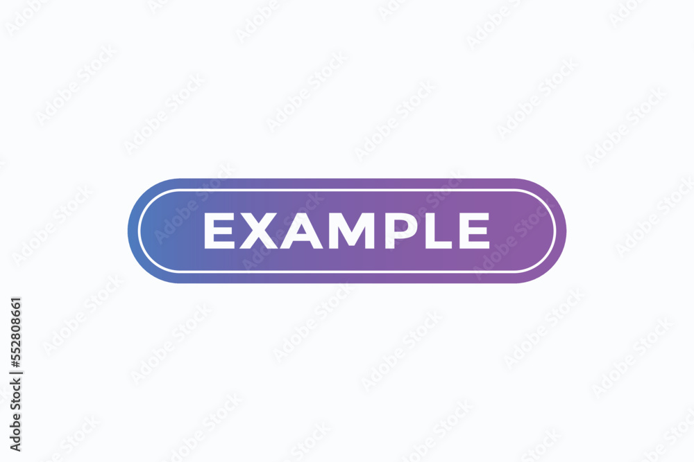 Wall mural example button vectors. sign label speech bubble example