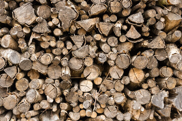 Wood logs texture for background, wallpaper
