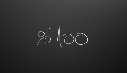 possibility Formula. Math formula drawn with chalk on the chalkboard.