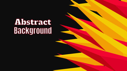 stylish red black and yellow abstract banner design