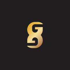 Obraz premium letter g e golden simple geometric logo vector