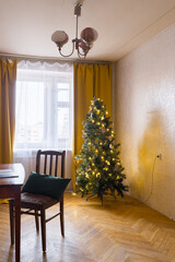Photo of a cozy apartment with New Year decor