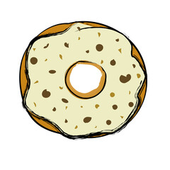 illustration of a slice of bagel