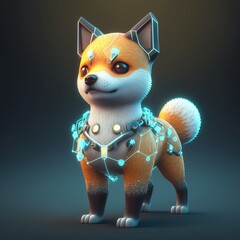 cute dog 3d Generative AI