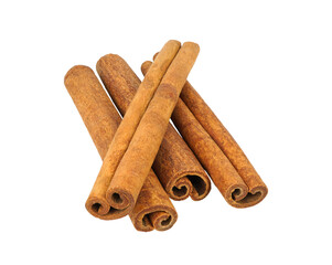 Cinnamon stick isolated on transparent background with PNG.