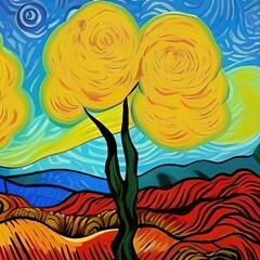 Digital painting abstract art for print or design decoration, textured graphic drawn brush strokes background