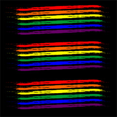 rainbow brush. lgbtq flag. dark background