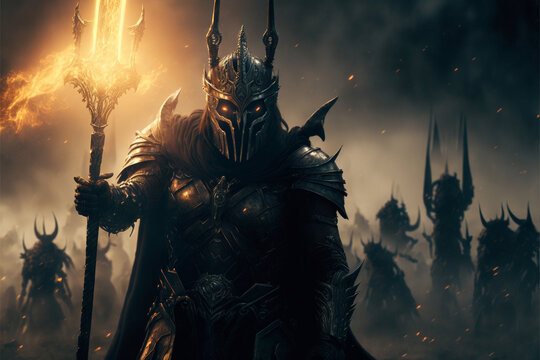 Generative AI illustration of lord Sauron