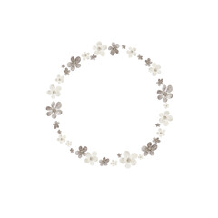 Watercolor floral wreath of greenery. Hand painted frame of green eucalyptus leaves, forest leaf isolated on white background. Botanical illustration for design, print, wedding card