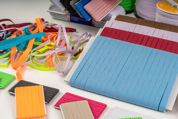 Different colors of elastic band for sewing clothes  and auxiliary material for textile