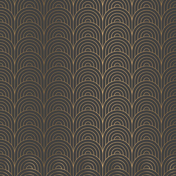 Art Deco Simple Geometric Gold Pattern