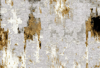  distressed structure wall or fabric with paint, gold white and grey distressed background, beautiful background for greetings and business, Christmas, festive, illustration, generative ai